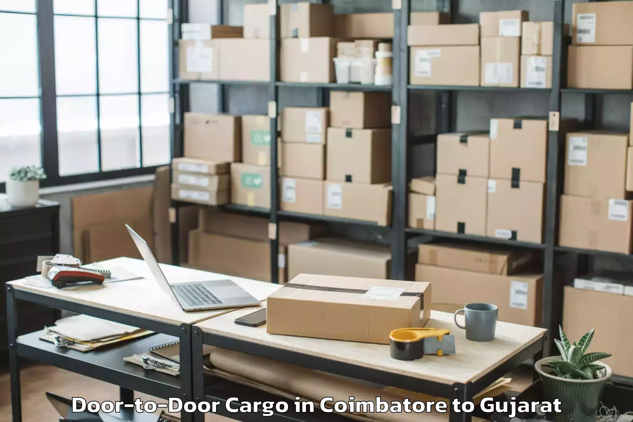 Top Coimbatore to Bhanvad Door To Door Cargo Available